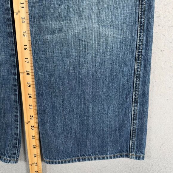 7 For All Mandkind A Pocket Jeans Women 32 Straight Leg Blue Medium Wash Relaxed - Picture 6 of 15